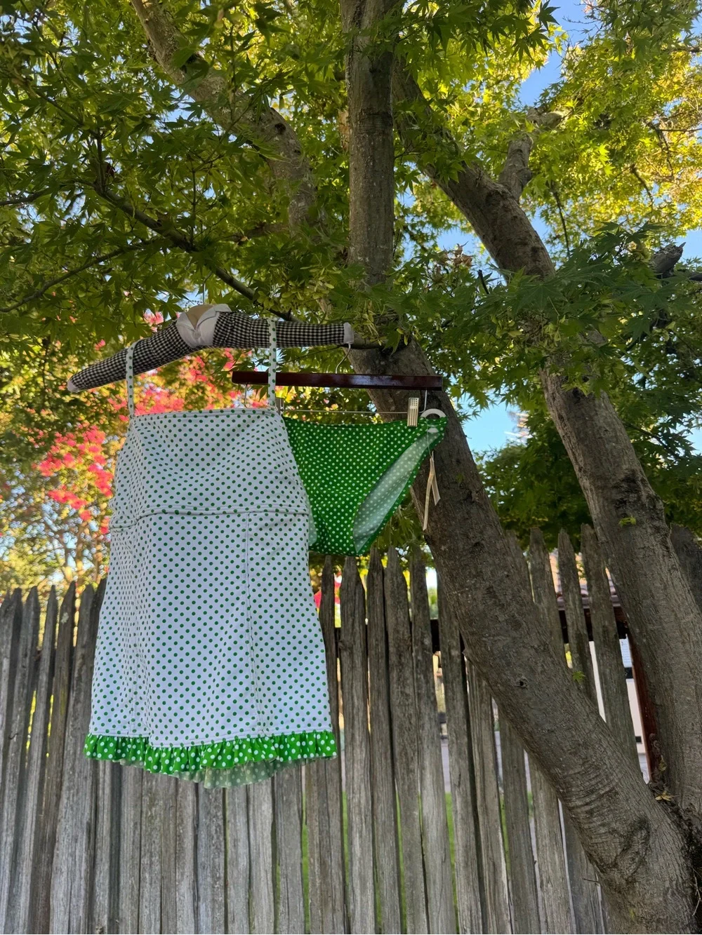 Y2K Green & White Polka Dot Tankini Set 🌼💚